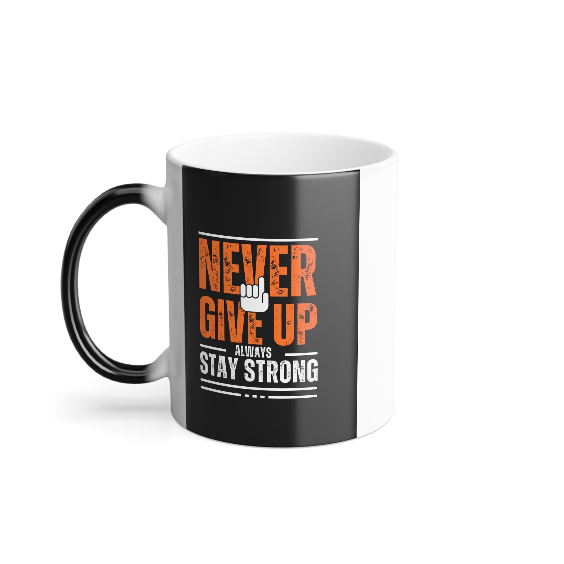 Never Give Up Motivational Mug Cup