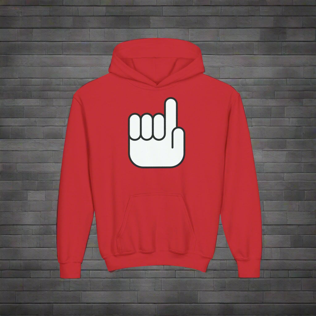 Red Unisex Childrens Hoodie Muslim Hand