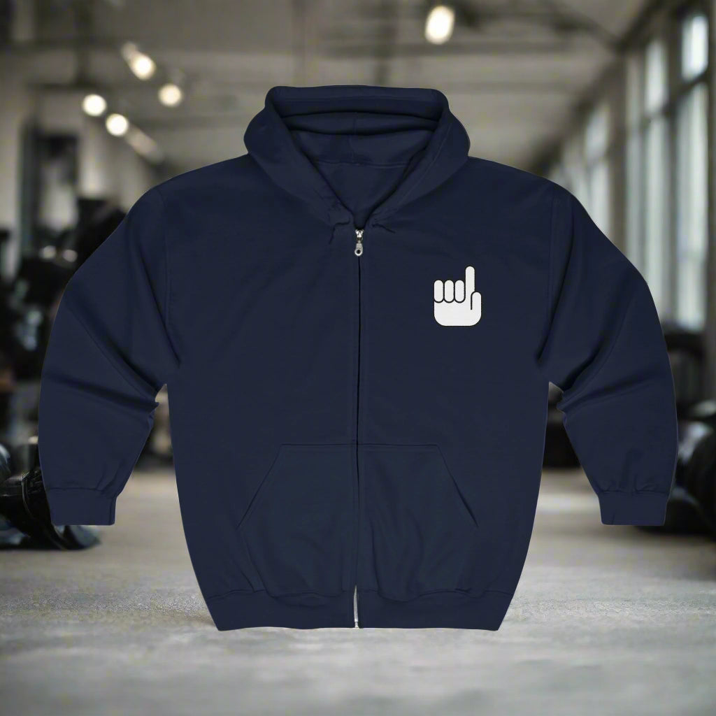 Unisex Navy Zip Hoodie Comfort Muslim